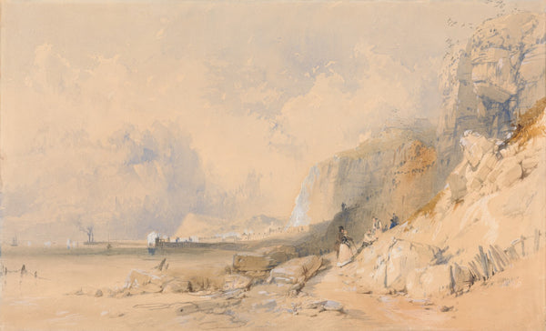 Figures on a Cliff Path near Dover 1839