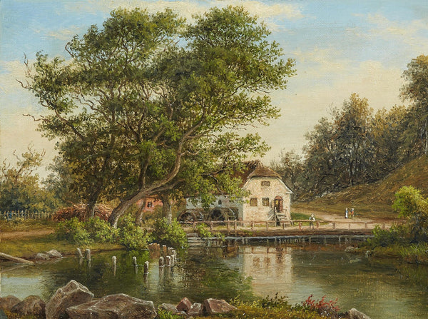 Landschaft mit Wassermühle 1887