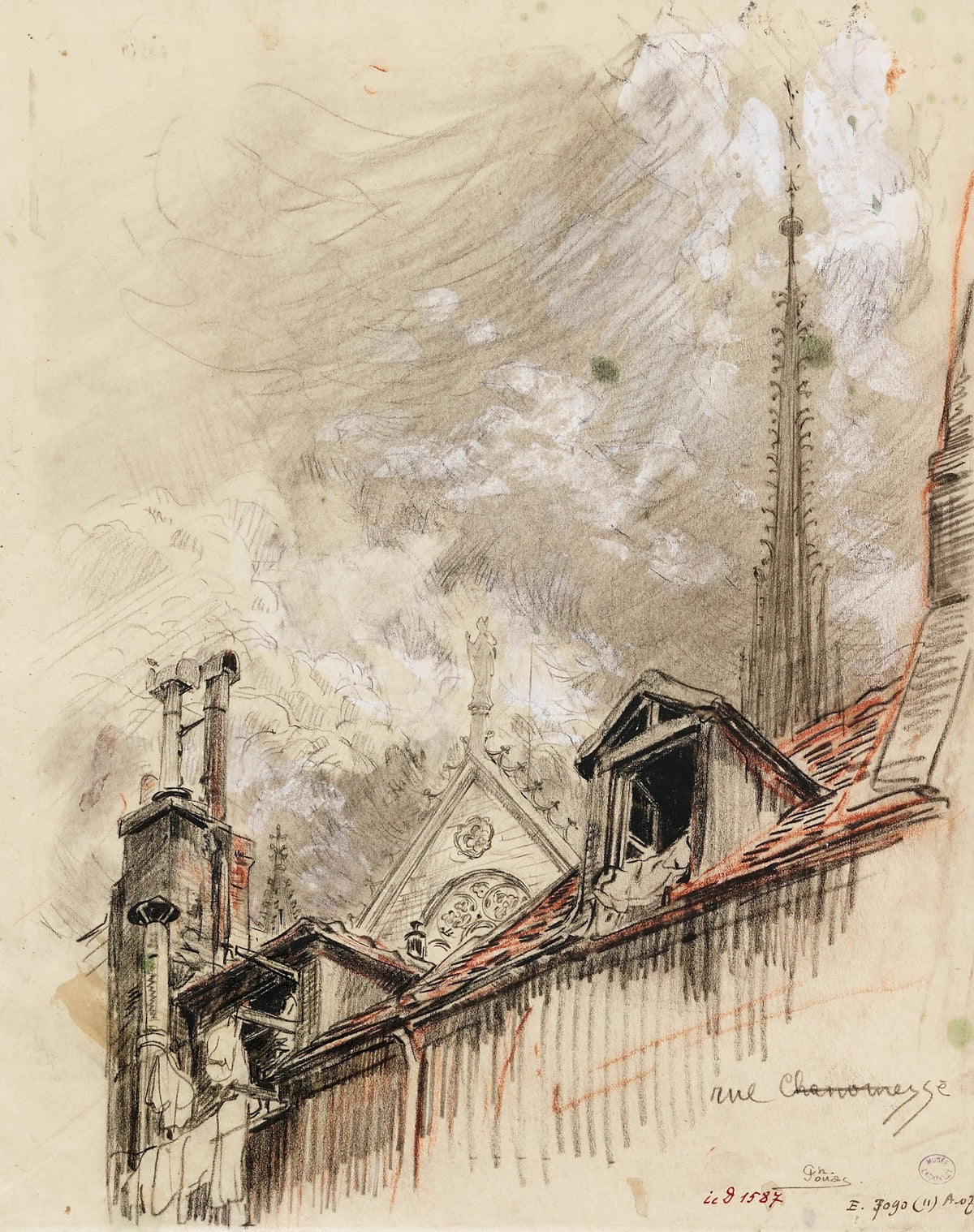 Effets de toits rue Chanoinesse 1915 1945