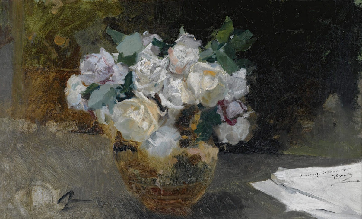 Bodegon De Rosas Blancas Bouquet Of White Roses