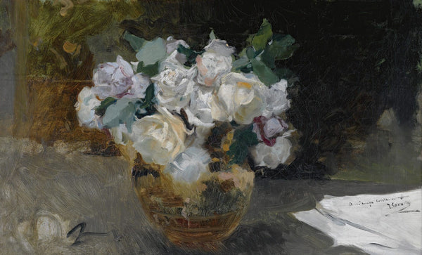 Bodegon De Rosas Blancas Bouquet Of White Roses