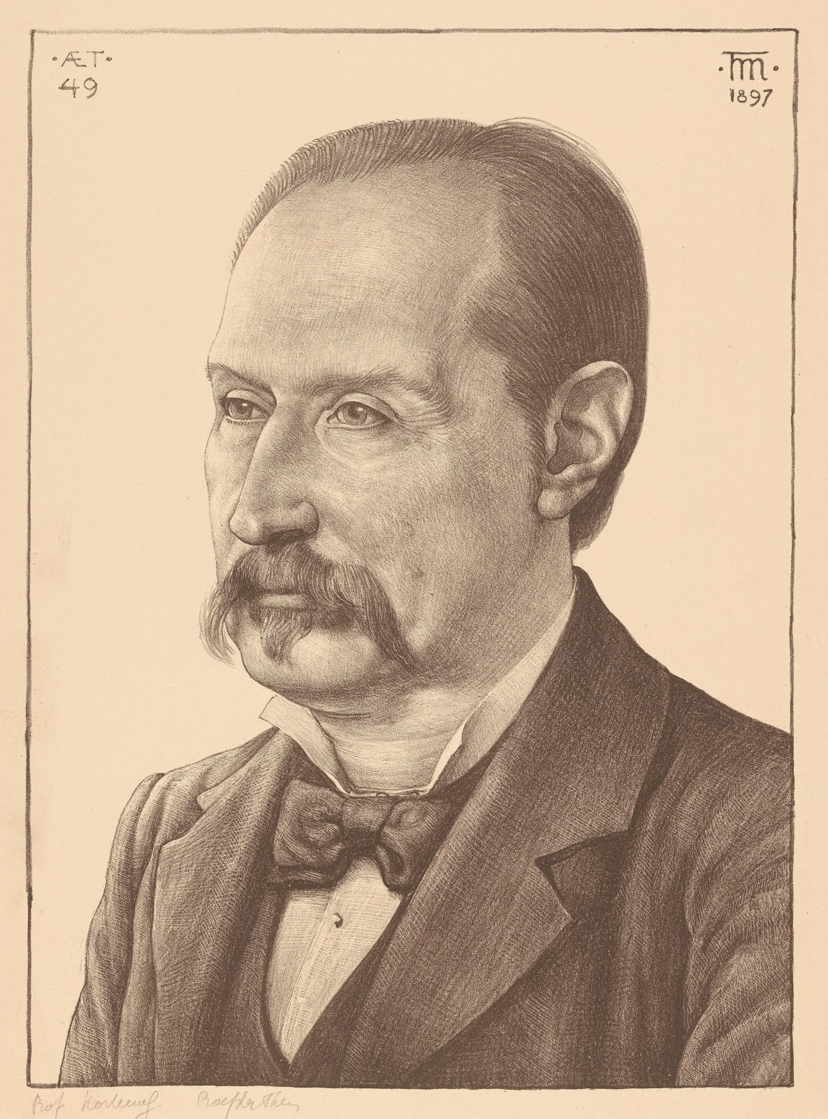 Portret van Prof Diederik Johannes Korteweg 1897