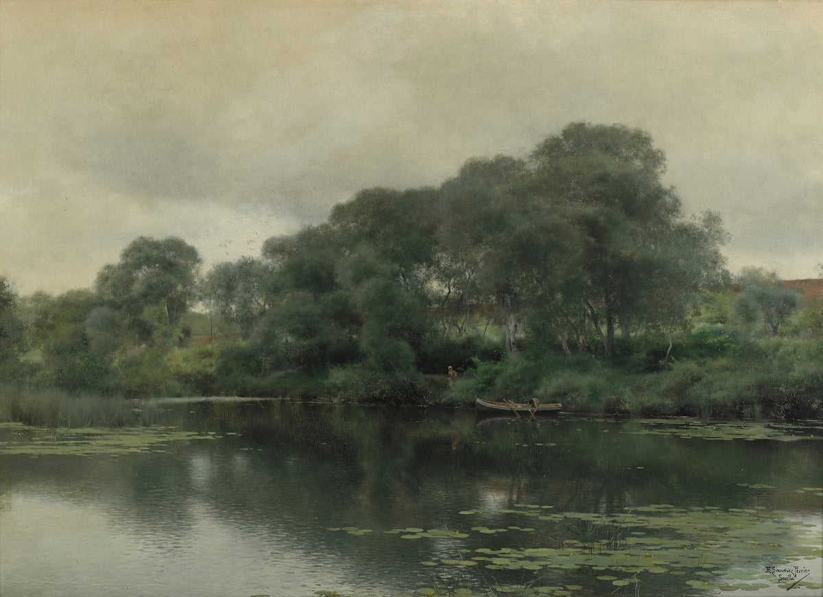 Stillness on a lily pond