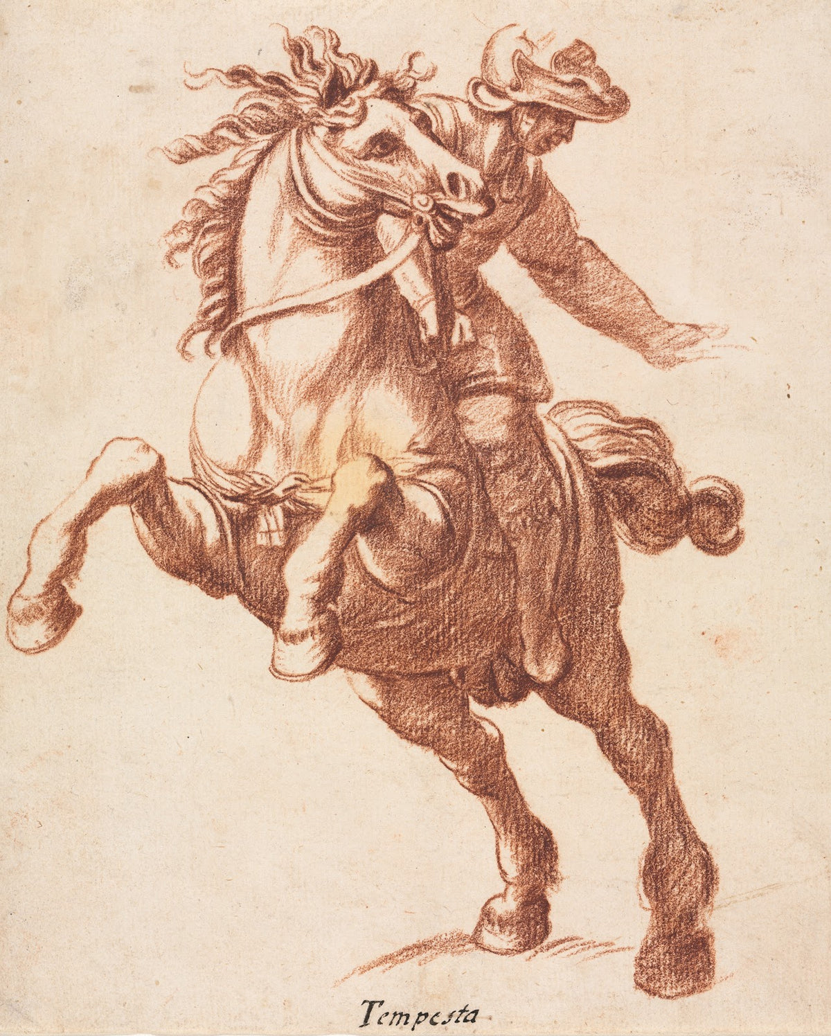 Rearing Horse and Rider c 1600