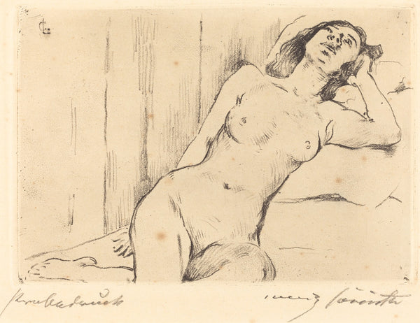 Reclining Female Nude Ruhende Dreiviertel Akt 1911