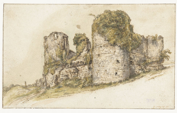 Gezicht op het Château de César te Vau 1633   1687