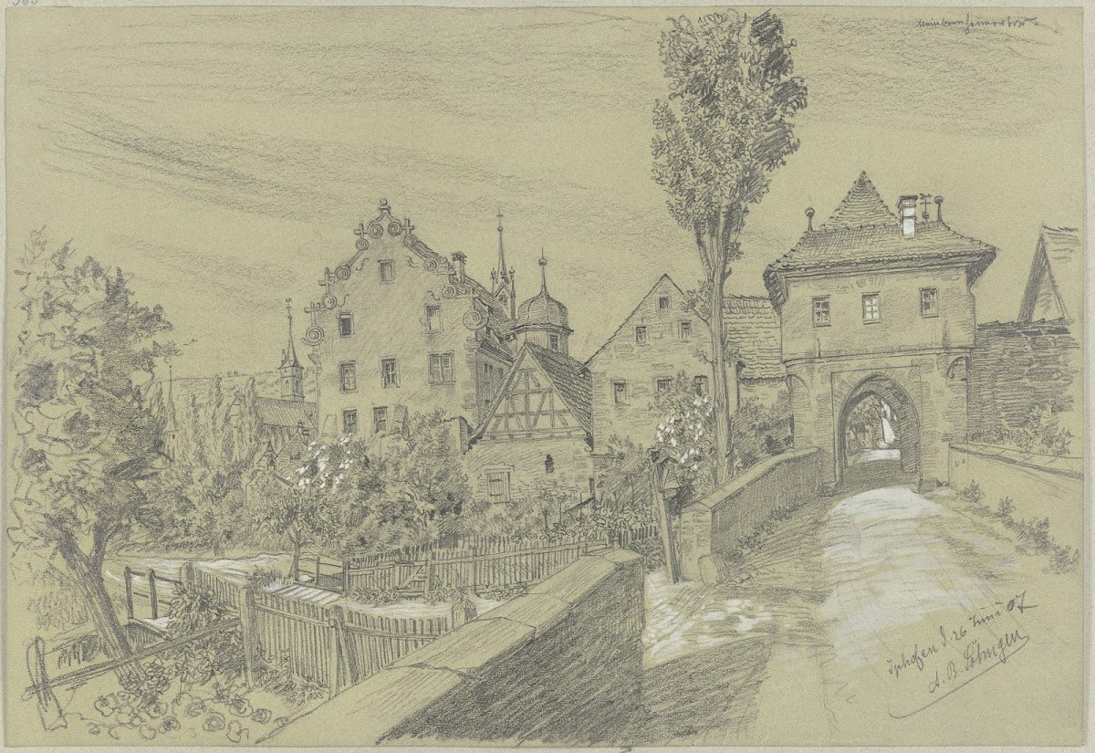 Das Mainbernheimer Tor in Iphofen 1907
