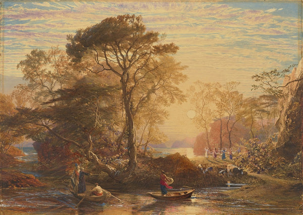Sir Guyon with the Palmer Attending Tempted by Phaedria to Land upon the Enchant