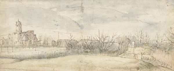 Gezicht op Kasteel Crayenhof te Zwijndrecht 1606