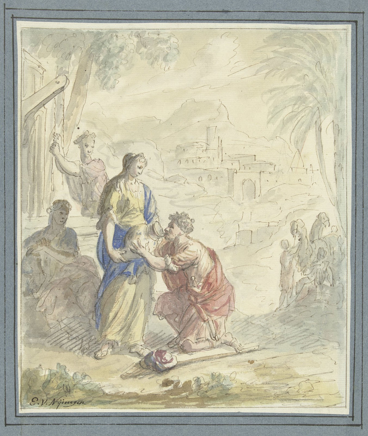 Rebekka en Eliëzer aan de bron 1677   1755