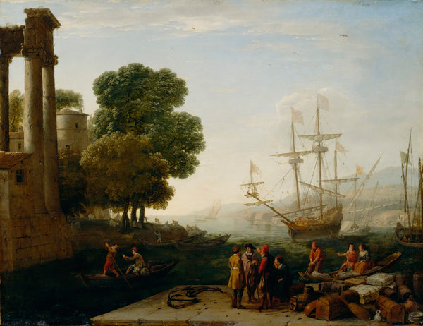A Seaport at Sunset 1643