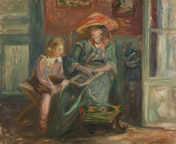 Madame Paul Valéry et son fils Claude 1910