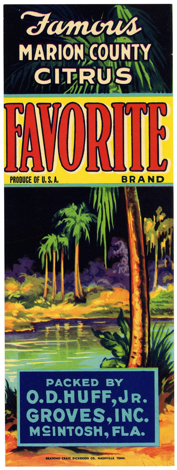 Favorite Brand Citrus Label 1930 1950