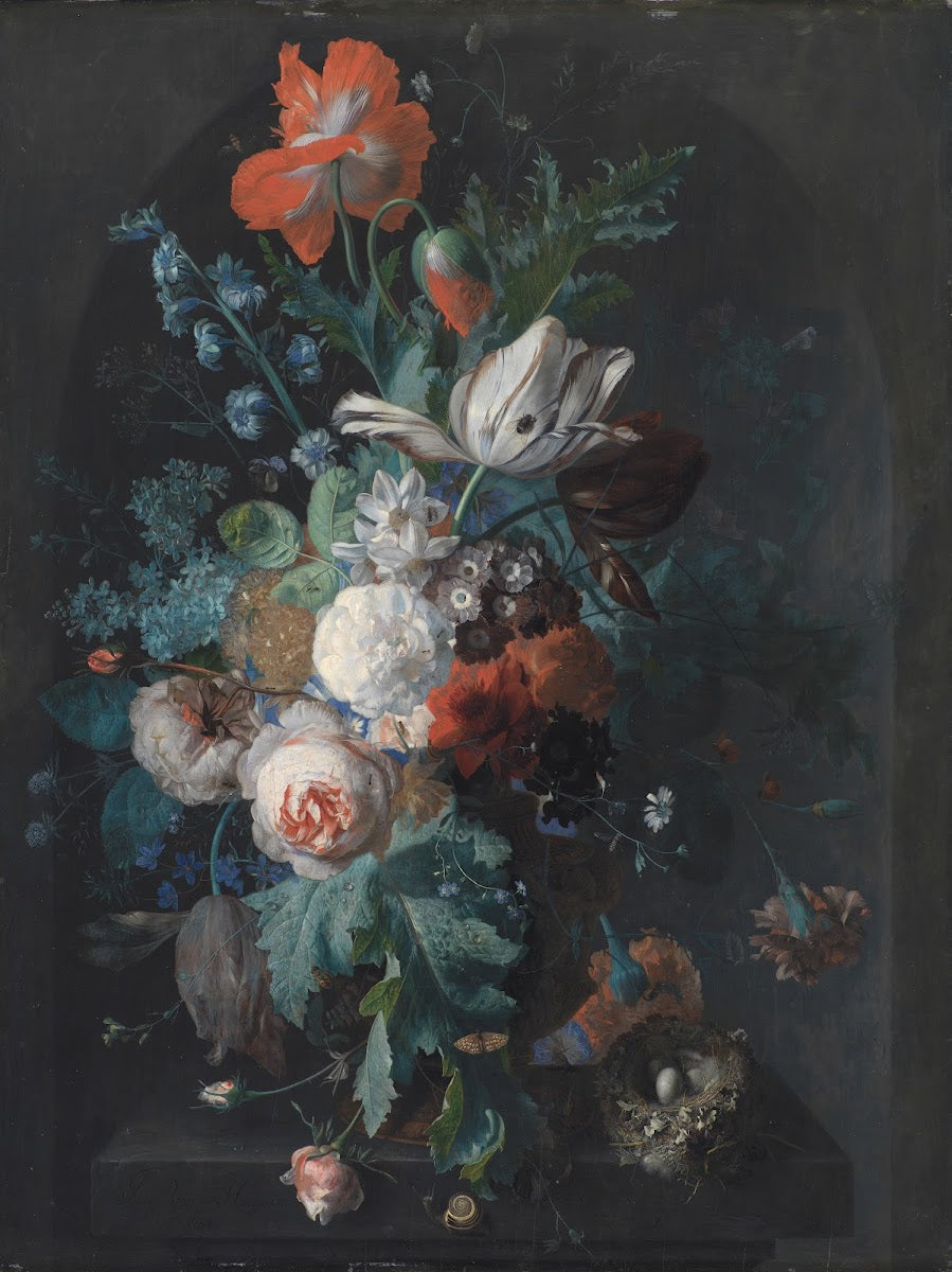 A Vase With Flowers 1700  1749