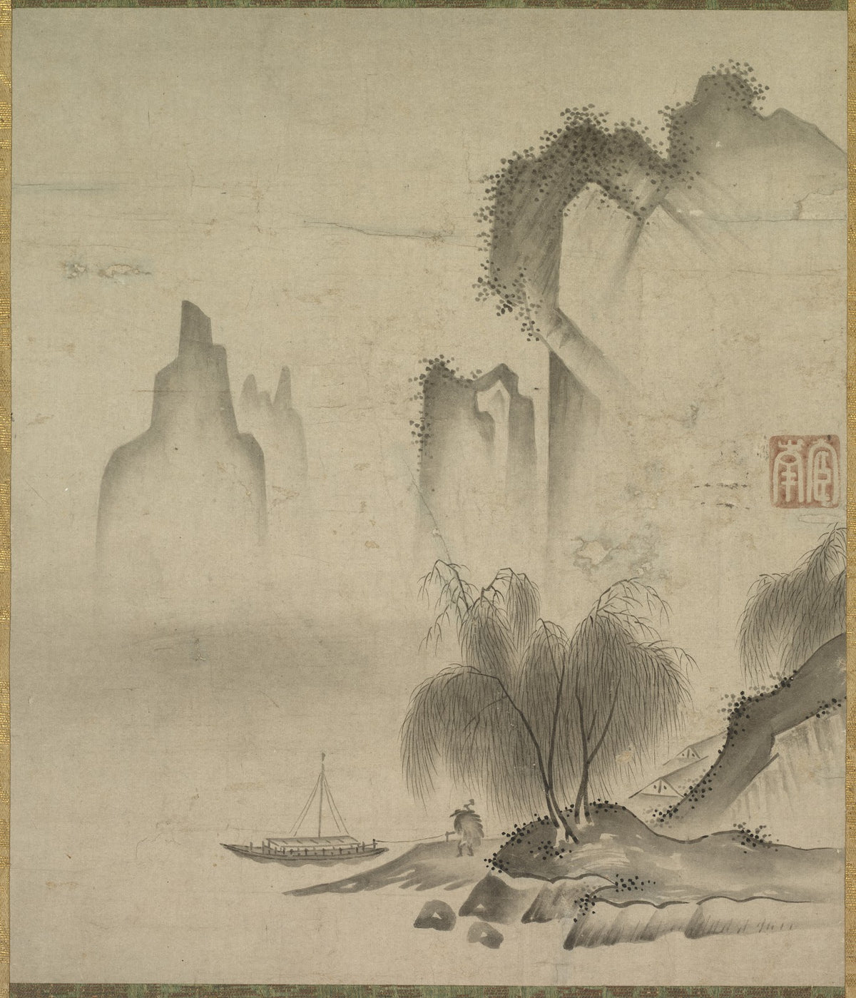 Figure Mooring a Boat mid 1500s