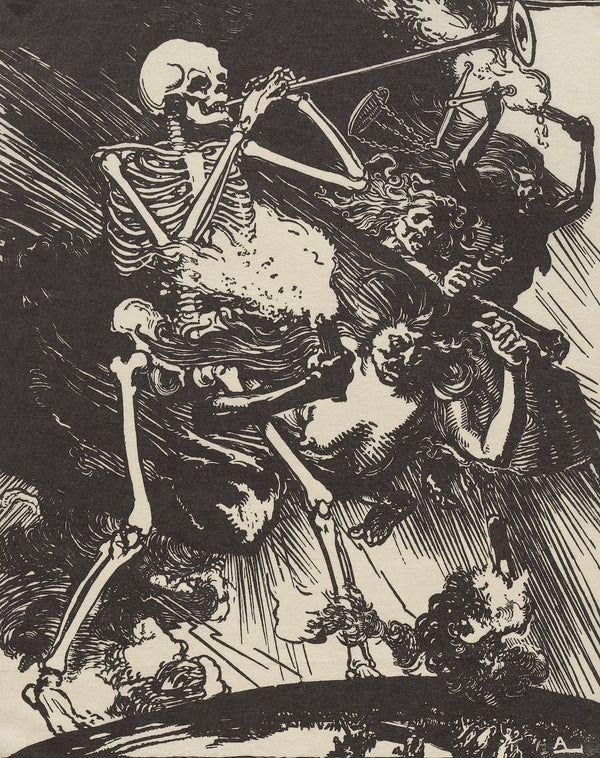 La Mort et les Passions fondant sur la terre 1914