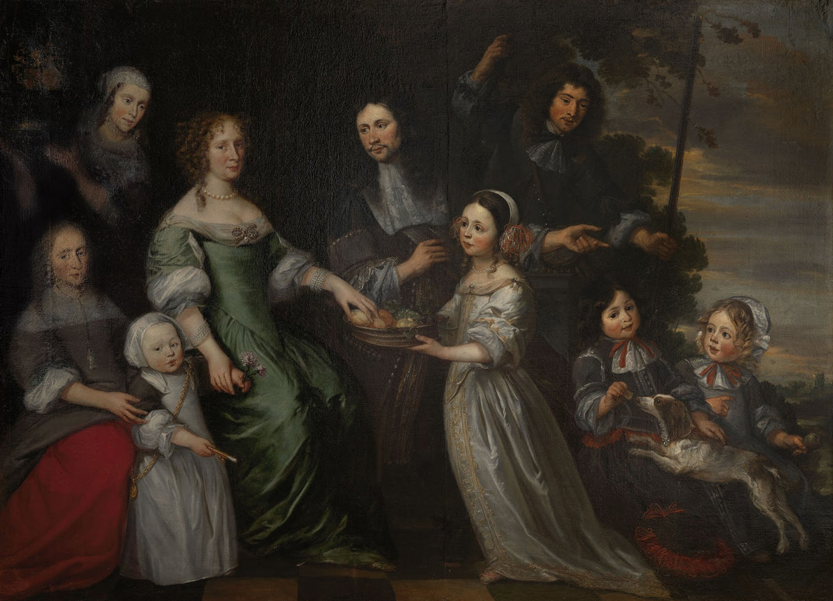 Portrait of Albert de Grass and Marie Anne Pardo with their Family circa 1668