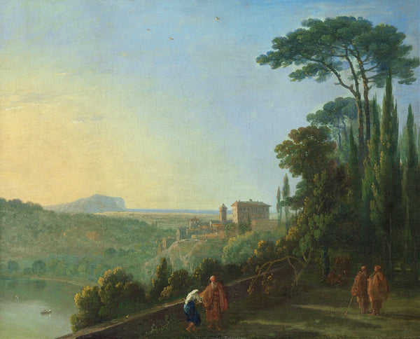 Lake Nemi and Genzano from the Terrace of the Capuchin Monastery ca 175657