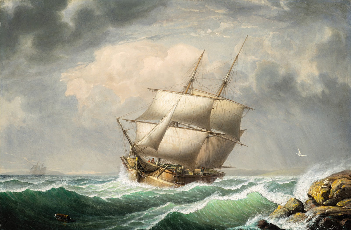 Brig Off the Maine Coast 1851