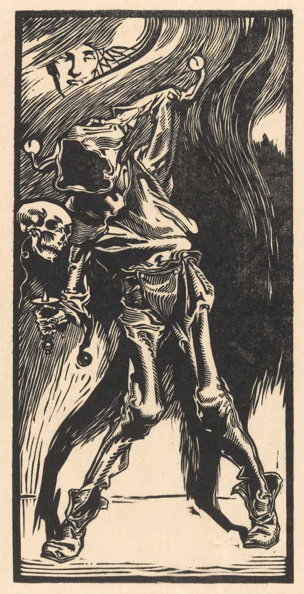 De Dood als harlekijn bilboquet spelend 1881 1934