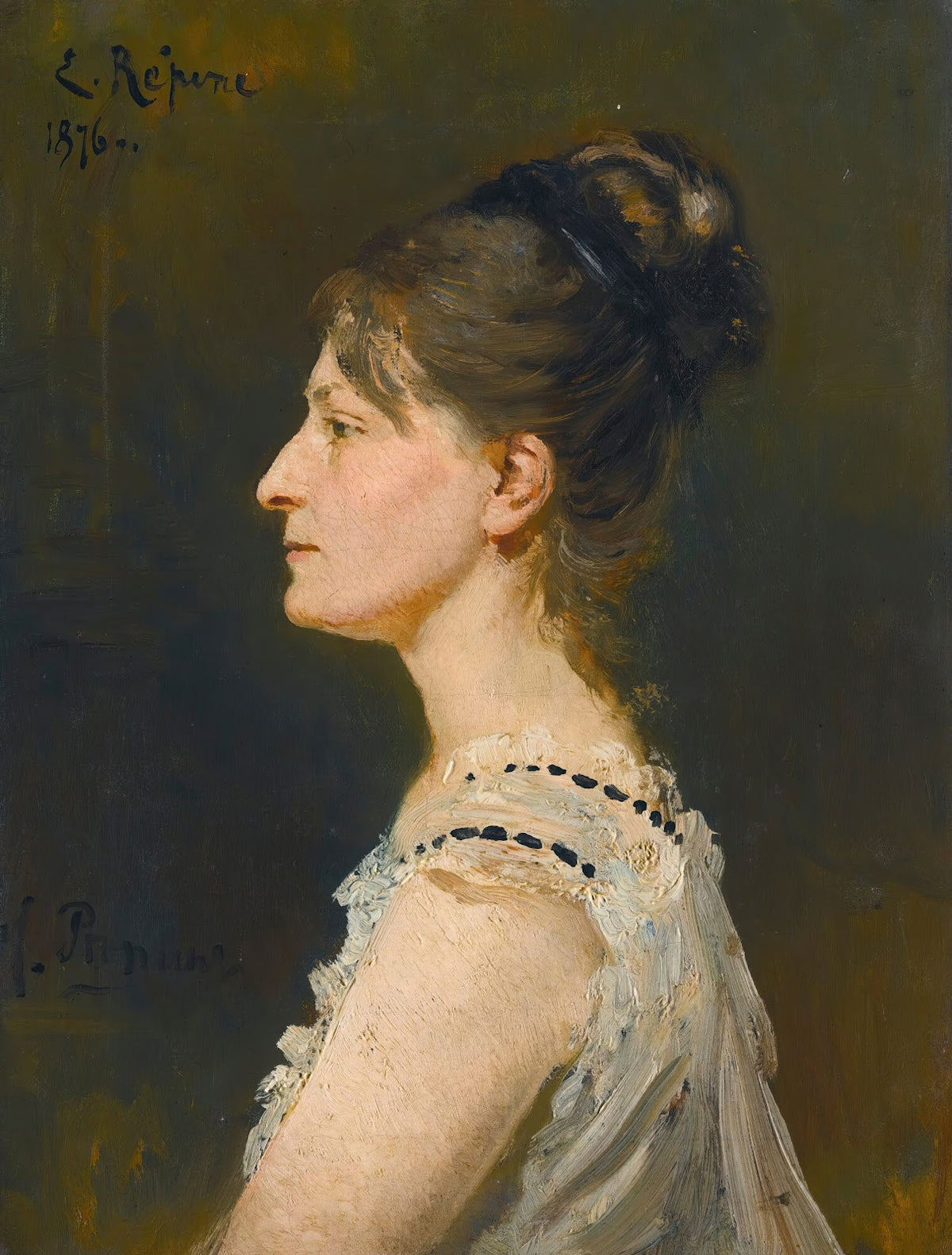 Portrait Of A Lady Said To Be Maria Grigorievna Ge 1854 1932 1876