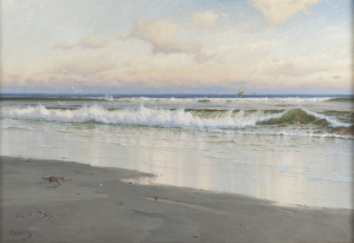 The Beach at Filey in Yorkshire England 1891