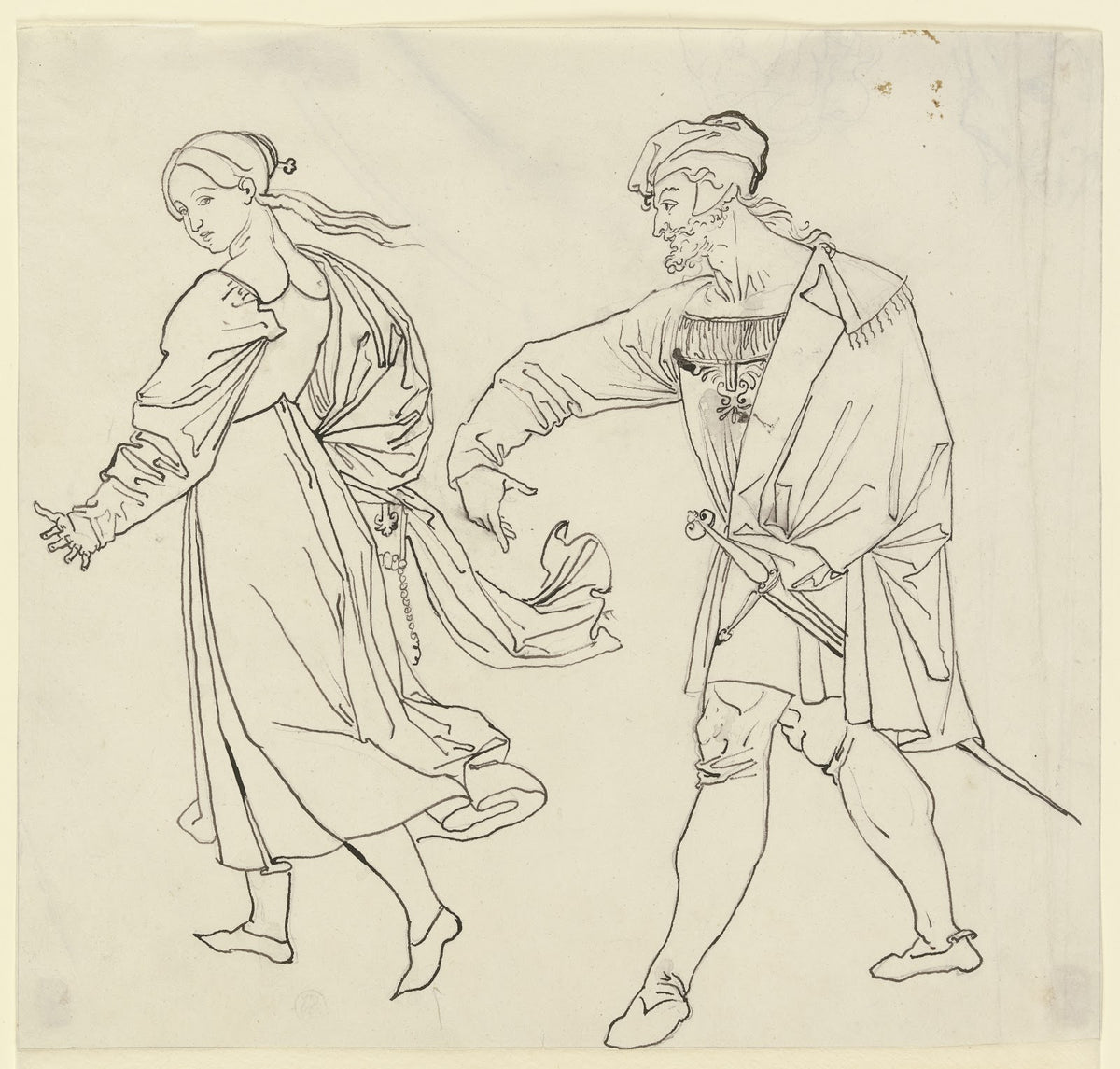 Szene am Ausgang der Kirche Faust und Gretchen 1811