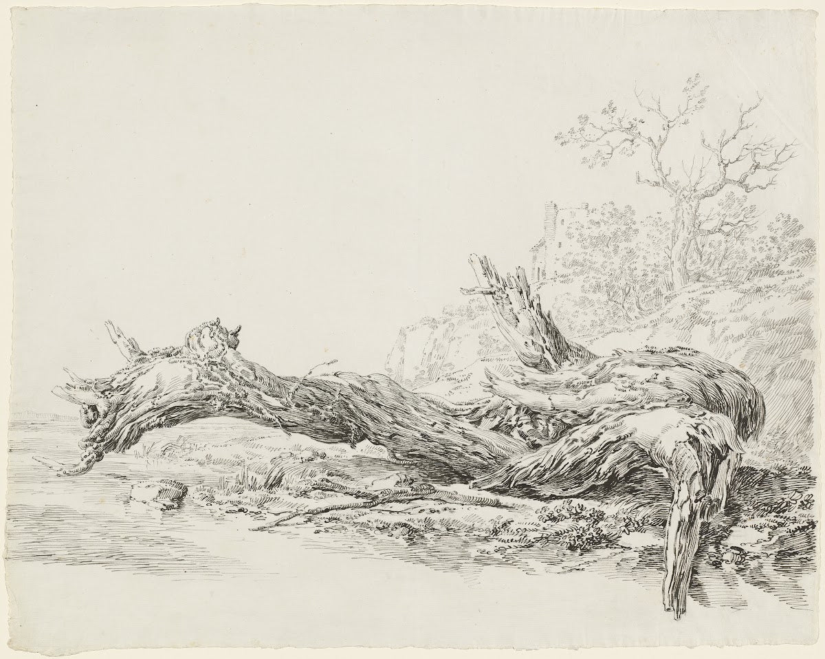 An Ancient Tree Fallen Beside a Stream c 1814