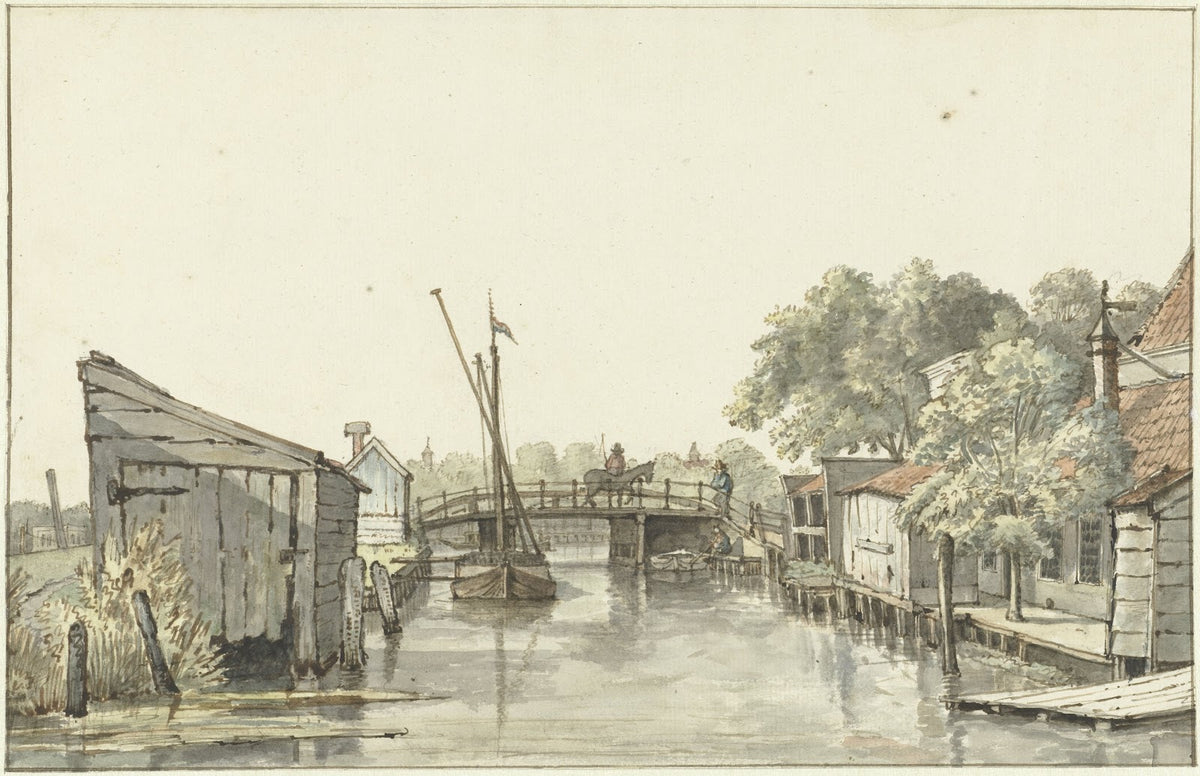 Gezicht van de Ringdijk op de Schulpbrug ziende naar de Utrechtse zijde van de A