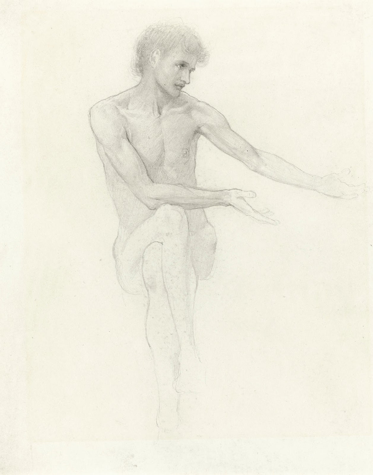 Study for the central figure of passing days