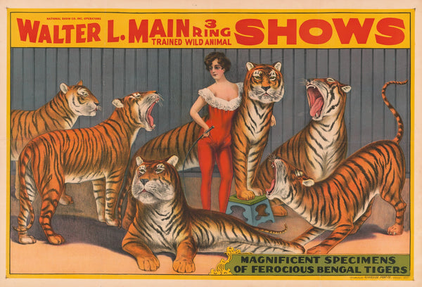 Walter L Main 3 ring trained wild animal shows