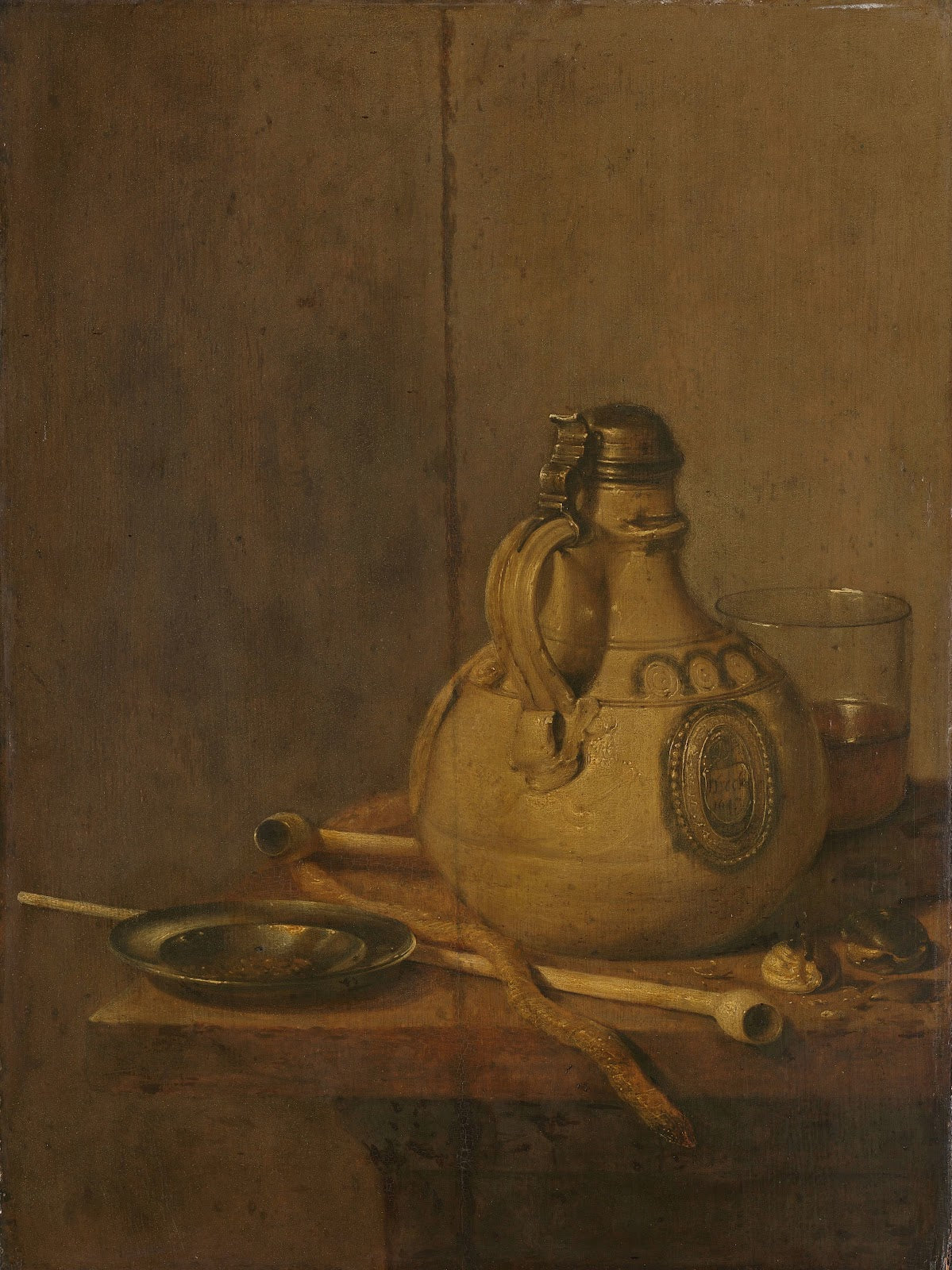 Still Life with Stoneware Jug and Pipes 1647