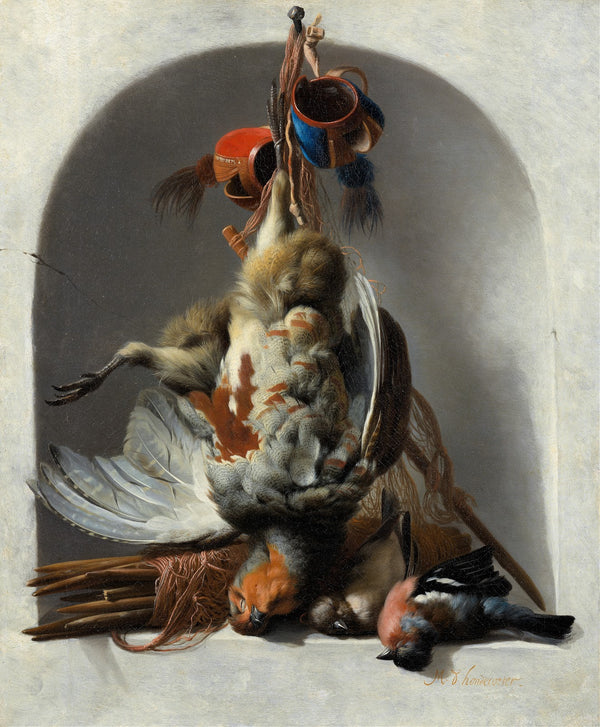 Still Life with Birds and Hunting Gear in a Niche circa 1633