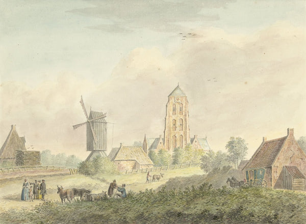 Kerk van het dorp Westkapelle in Zeeland 1757   1822