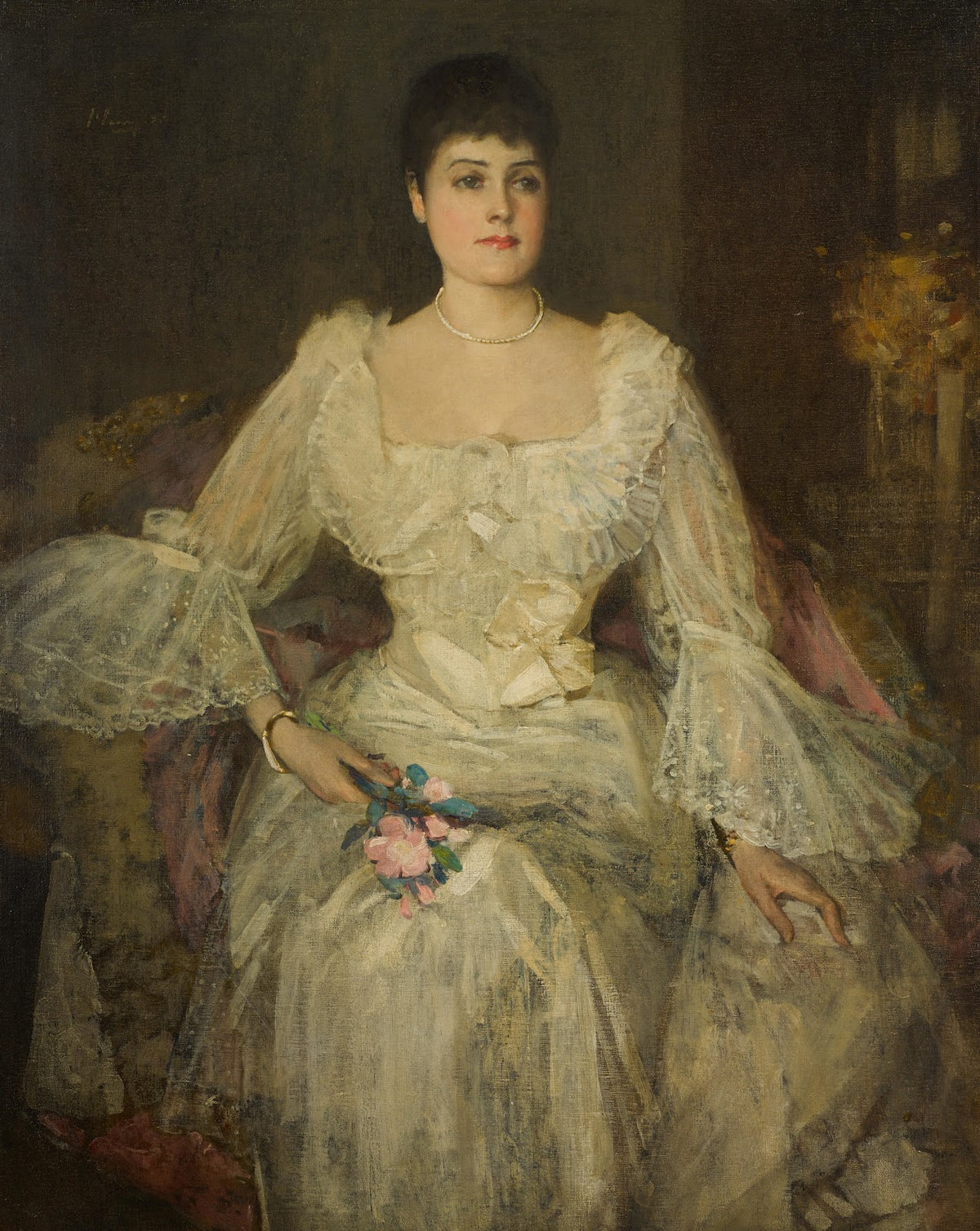 A lady in white A portrait of Lady Lyle 1895