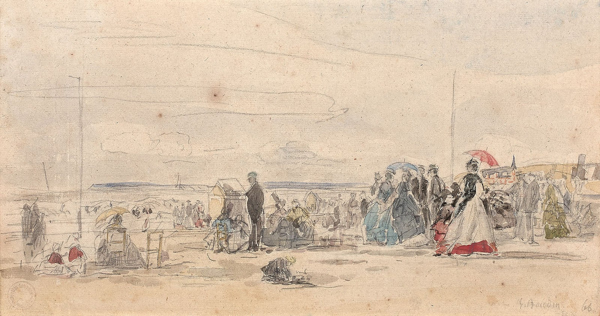 Scène de plage à Deauville
