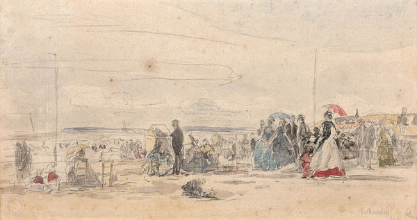 Scène de plage à Deauville