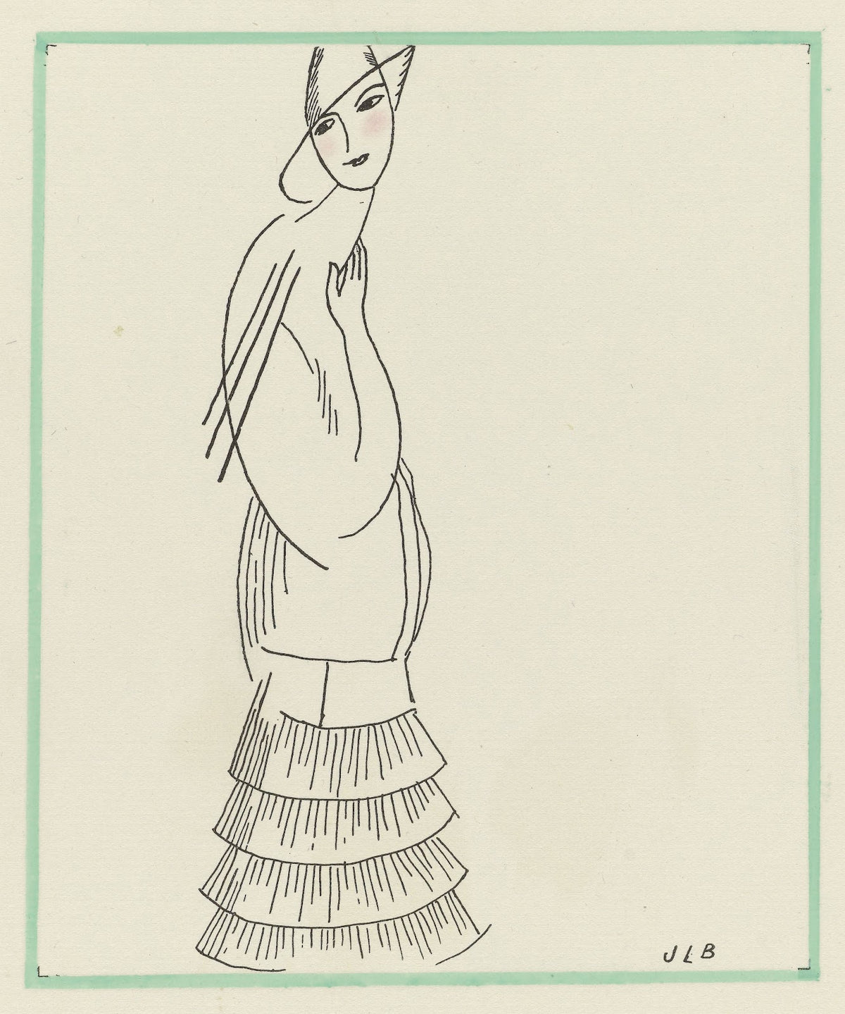 La robe blanche  Robe de Paul Poiret selon Boussingault 1914