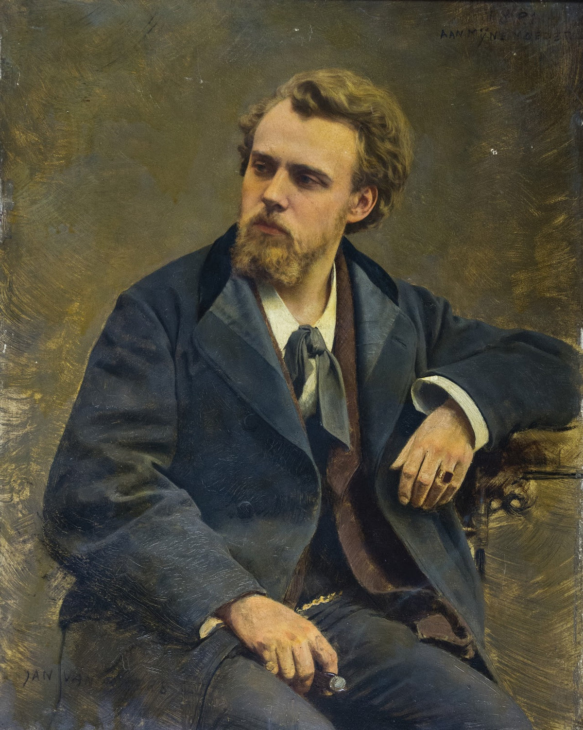 Portret van Henri van Beers broer van Jan van Beers Jr 1881