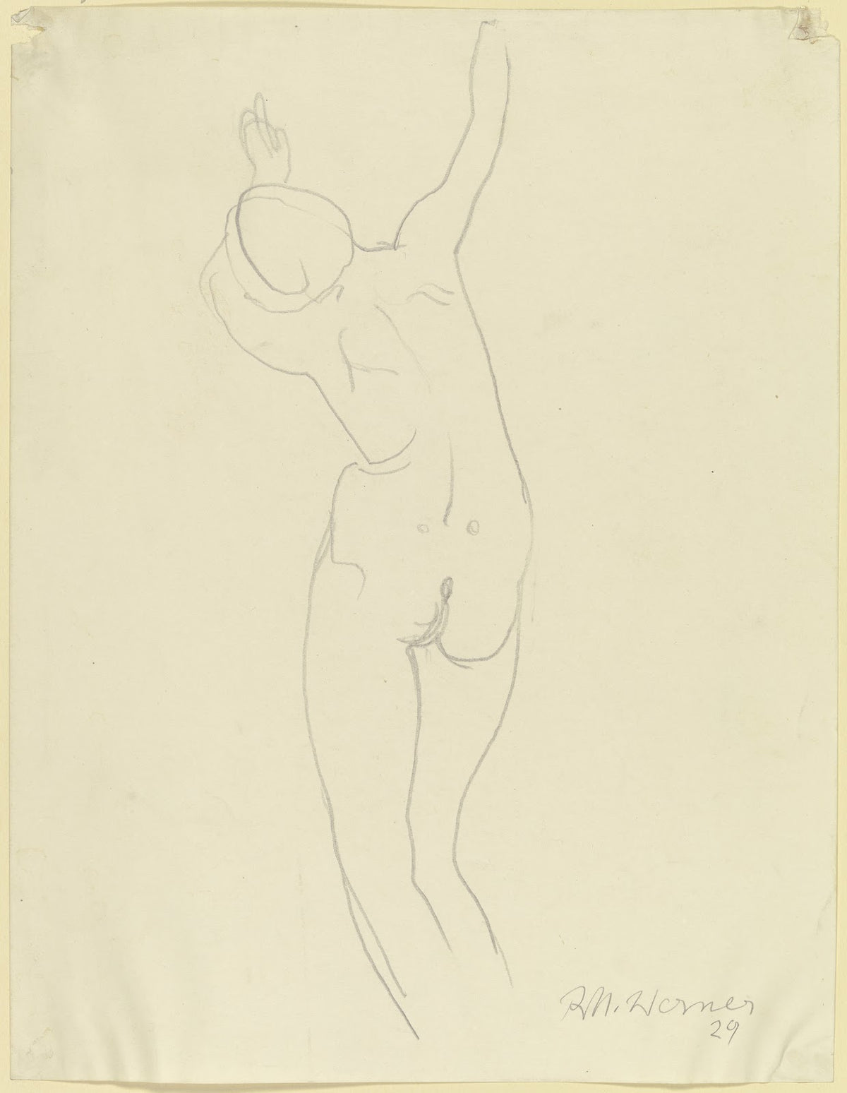 Female nude standing 1929