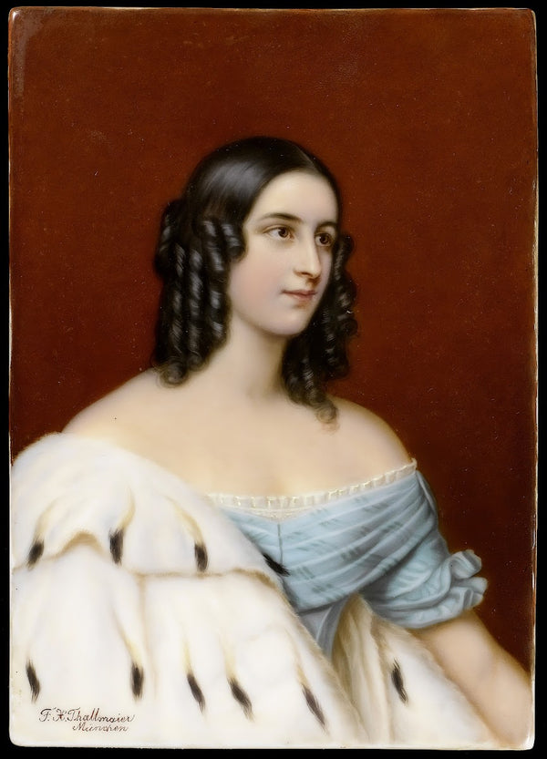 Porcelain Portrait Plaque Of Caroline Von Oettingen