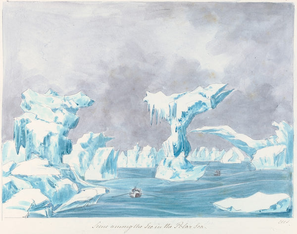 Scene Among the Ice in the Polar Sea