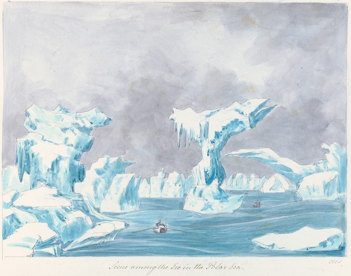 Scene Among the Ice in the Polar Sea