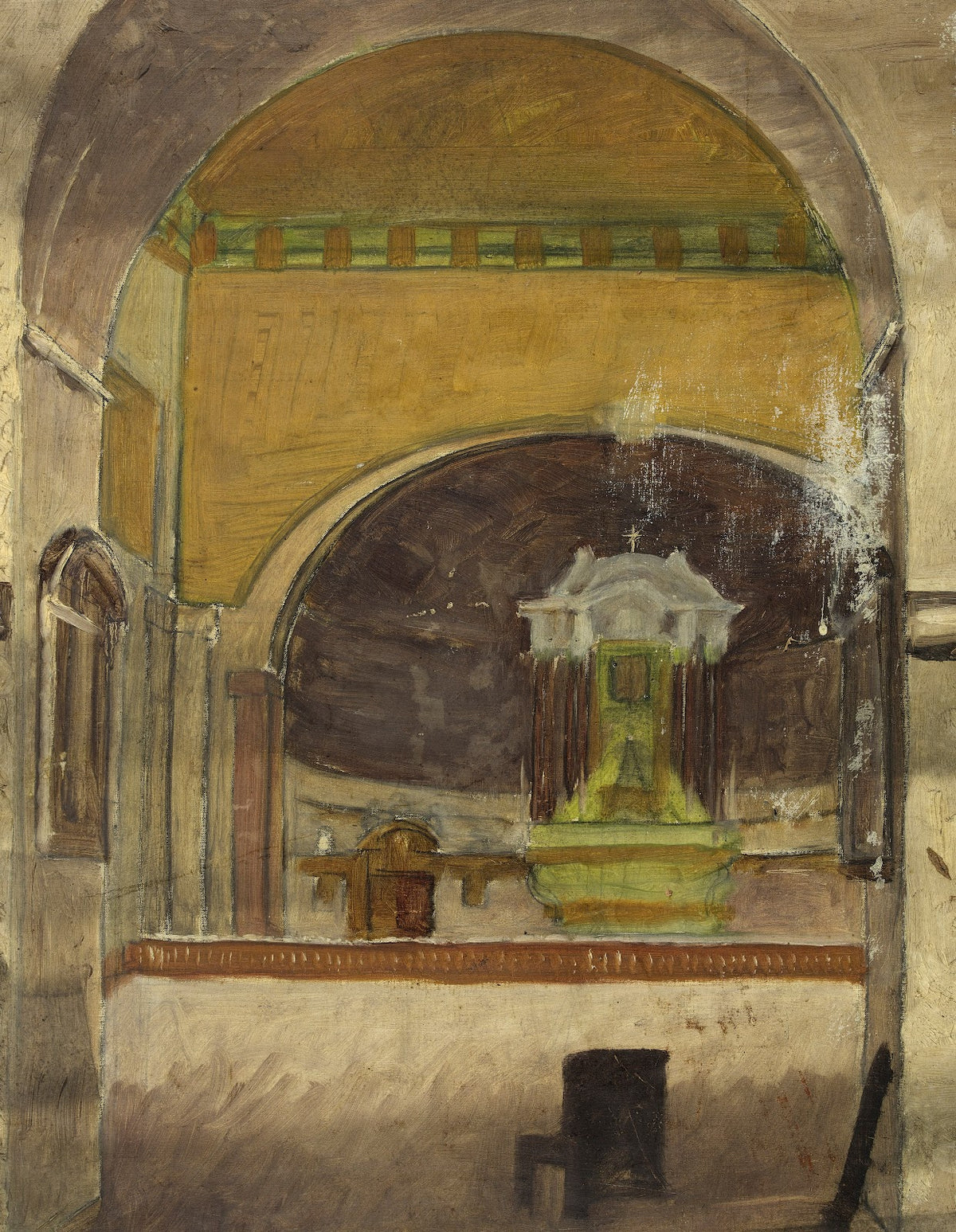 Intérieur déglise Assise 1915 1945