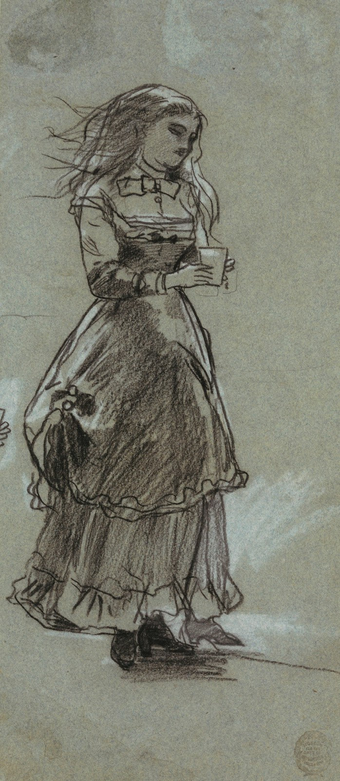 Girl Holding a Drinking Glass 1869