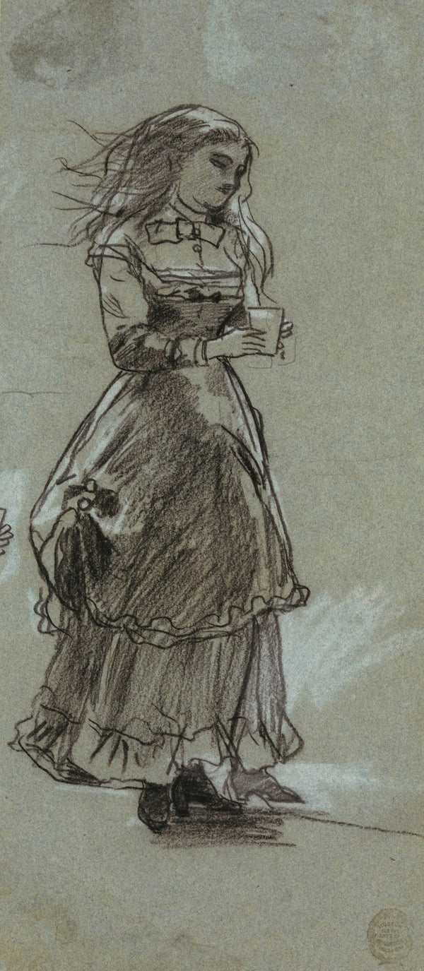 Girl Holding a Drinking Glass 1869
