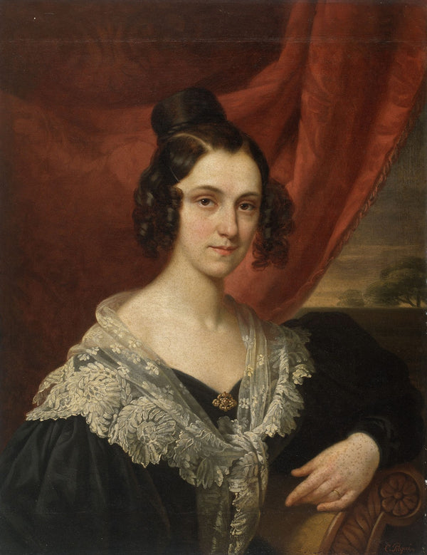 Portrait of Cordelie Caroline Jeannette De Meulemeester the Wife of Maximiliaan
