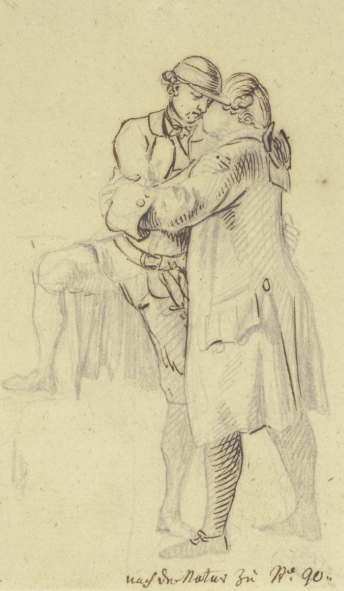 Zwei Männer nehmen Abschied voneinander 1773