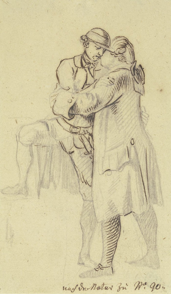 Zwei Männer nehmen Abschied voneinander 1773