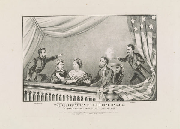 The assassination of President Lincoln at Fords Theatre Washington DC April 14th